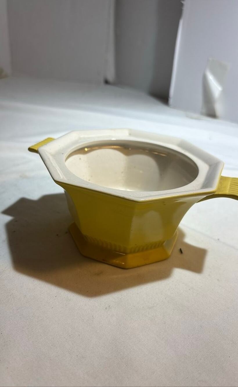Vintage Independence Ironstone Yellow Sugar Bowl (No Lid)
